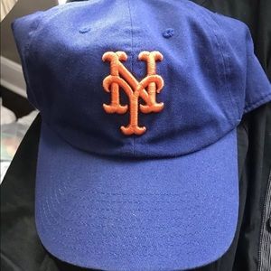 New York Mets baseball hat, Blue with orange NY, Adult, Used